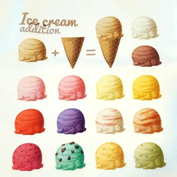 Sweet Treats Tote Ice Cream snap closure Book bag laptop magazines multipurpose - Picture 2 of 4